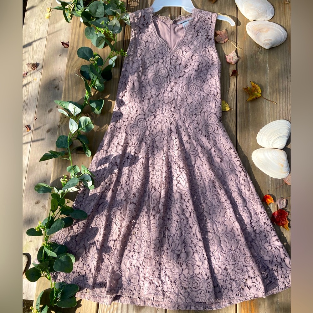 Lavender Mauve Lace Dress